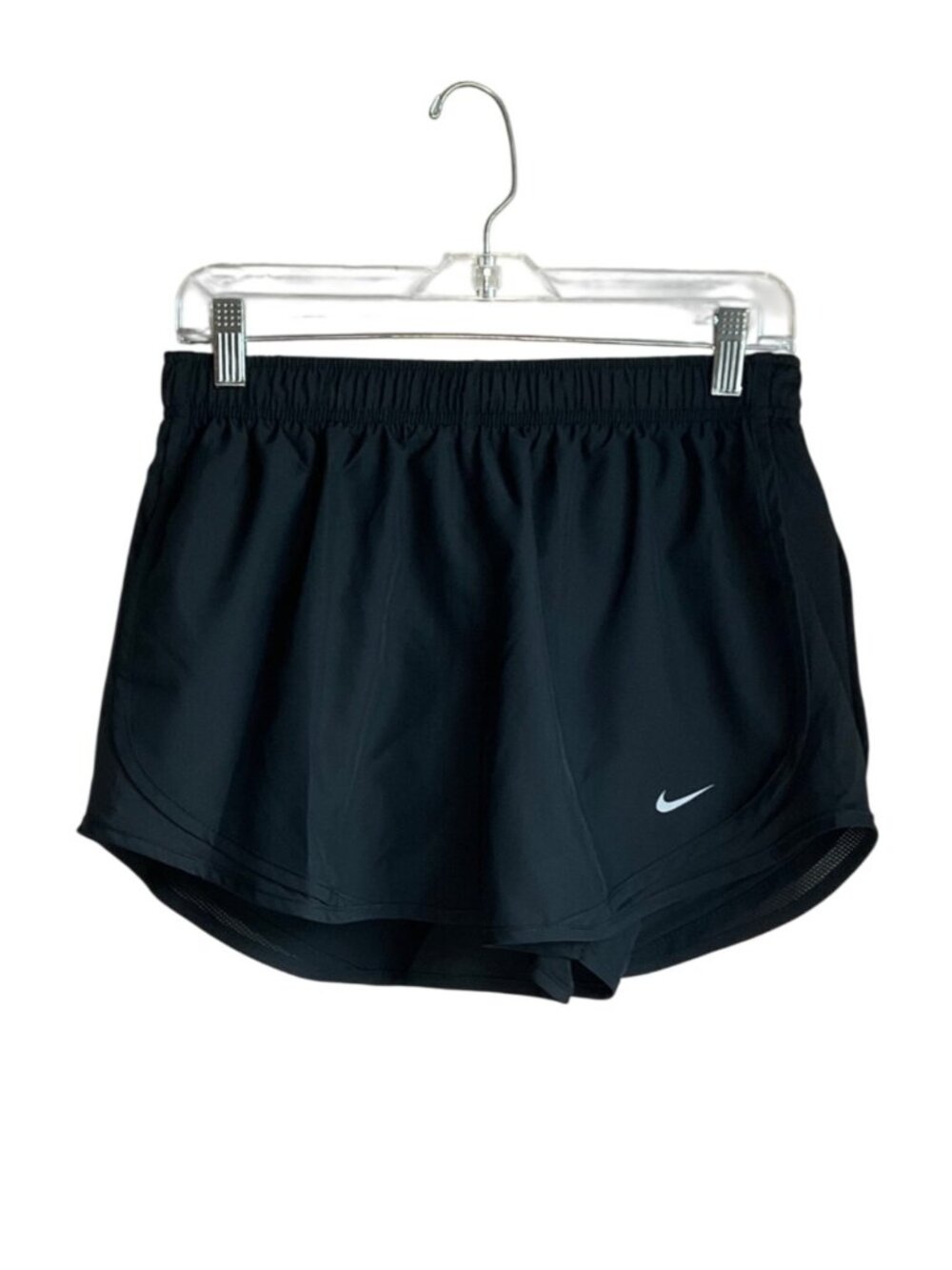 Nike Womens Large Black Dri-FIT Running Shorts Lined Lightweight Athletic Wear